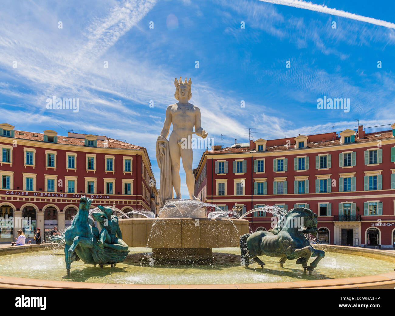 La fontaine du soleil à Nice, Alpes Maritimes, Côte d'Azur, French Riviera, Provence, France, Europe, Méditerranée Banque D'Images