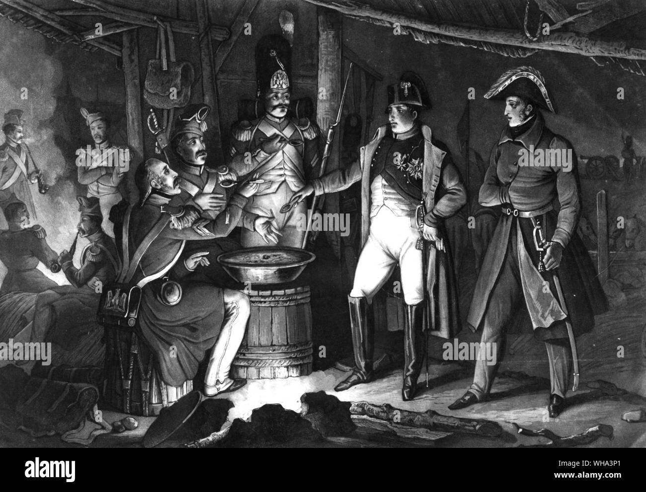 Décembre 1805 : la veille d'Austerlitz. Napoléon Banque D'Images