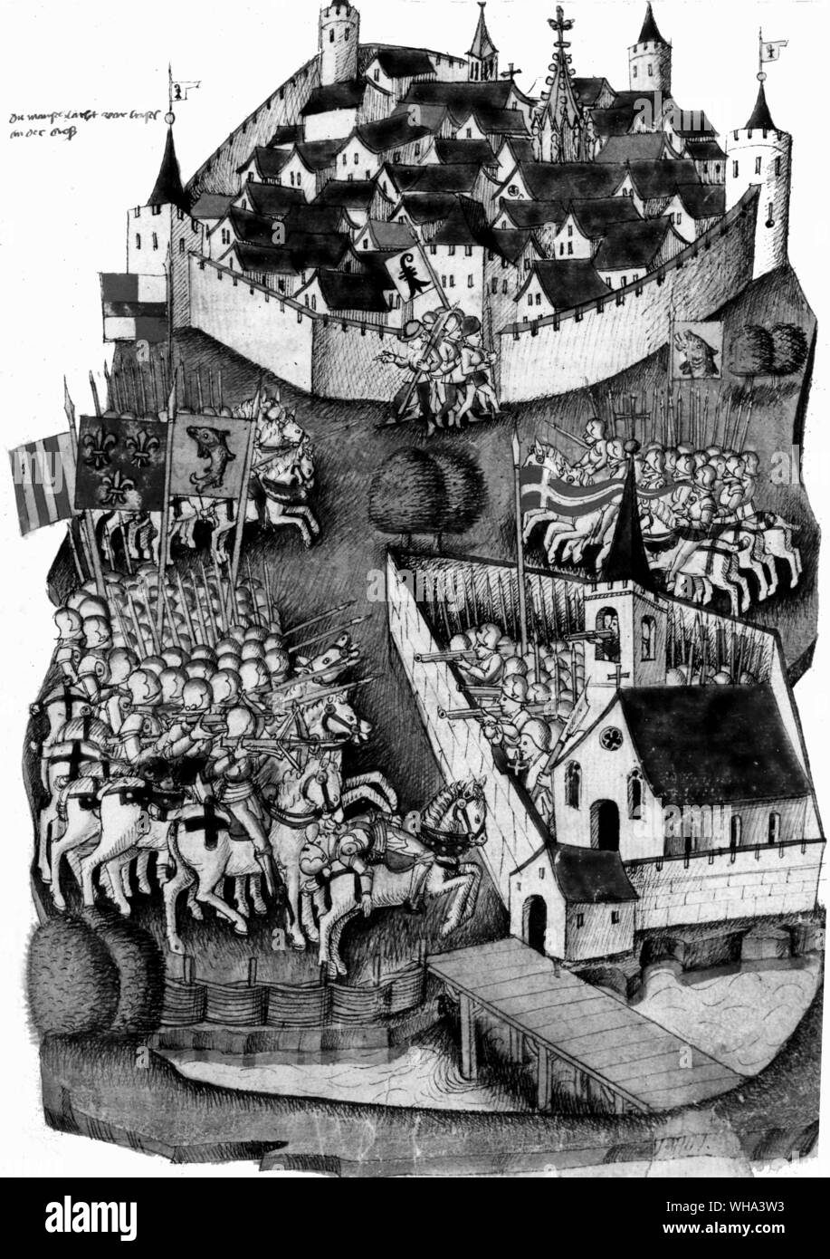 Bataille de St Jakob, 1444. Banque D'Images