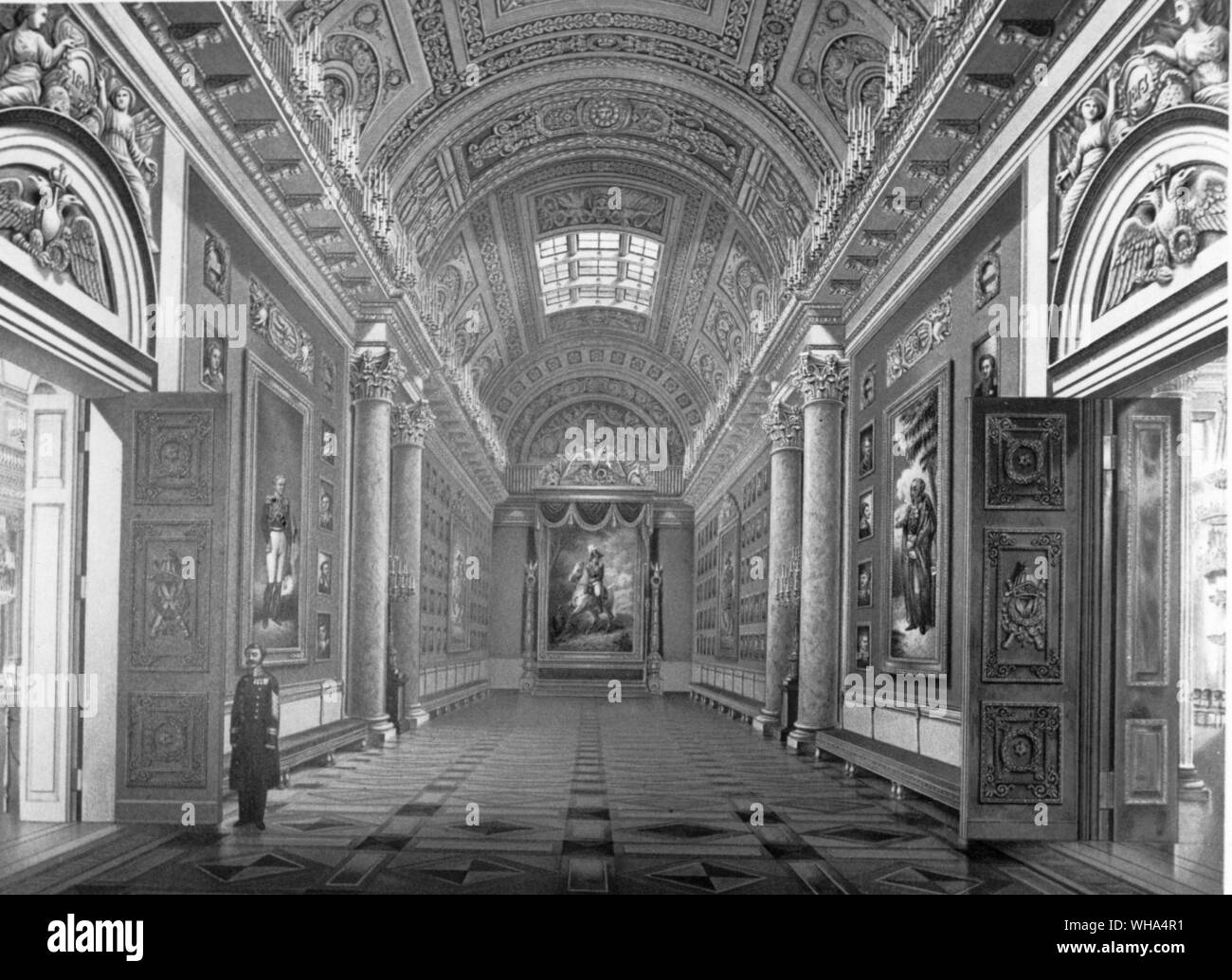 Palais d'hiver La galerie militaire. Photographe Victor Kennett Banque D'Images