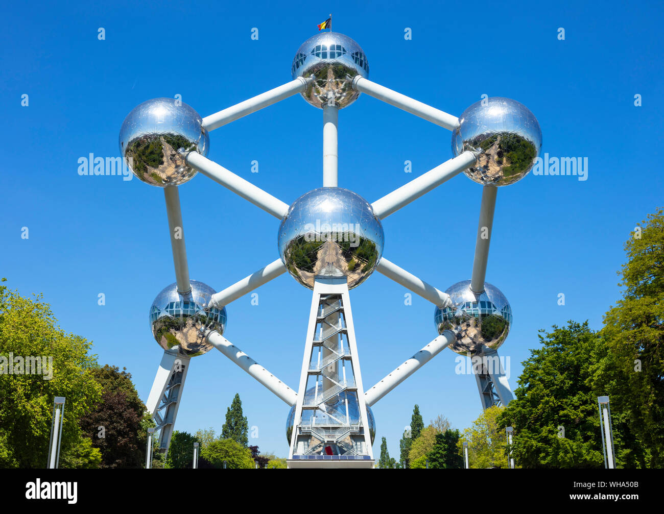 Atomium de Bruxelles, Square de l'Atomium, Boulevard de Centaire, Bruxelles, Belgique, Europe Banque D'Images