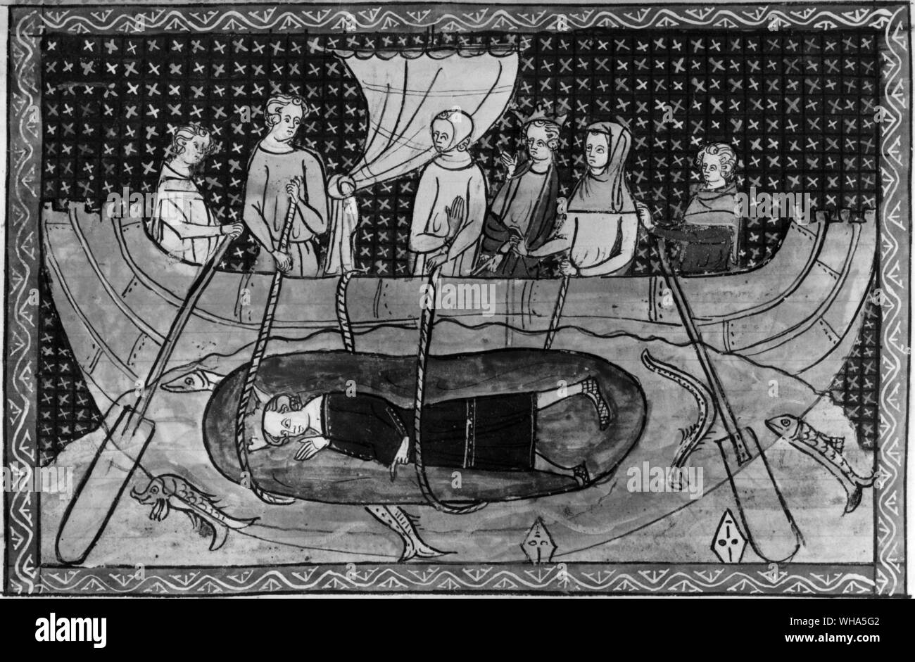 Alexander de descendre dans la mer dans une cloche de verre. Il est dit qu'Alexandre le Grand a été descendu dans la mer dans un tonneau parce qu'il voulait voir les fonds marins. Banque D'Images Alexander de descendre dans la mer dans une cloche de verre. Il est dit qu'Alexandre le Grand a été descendu dans la mer dans un tonneau parce qu'il voulait voir les fonds marins. Banque D'Images