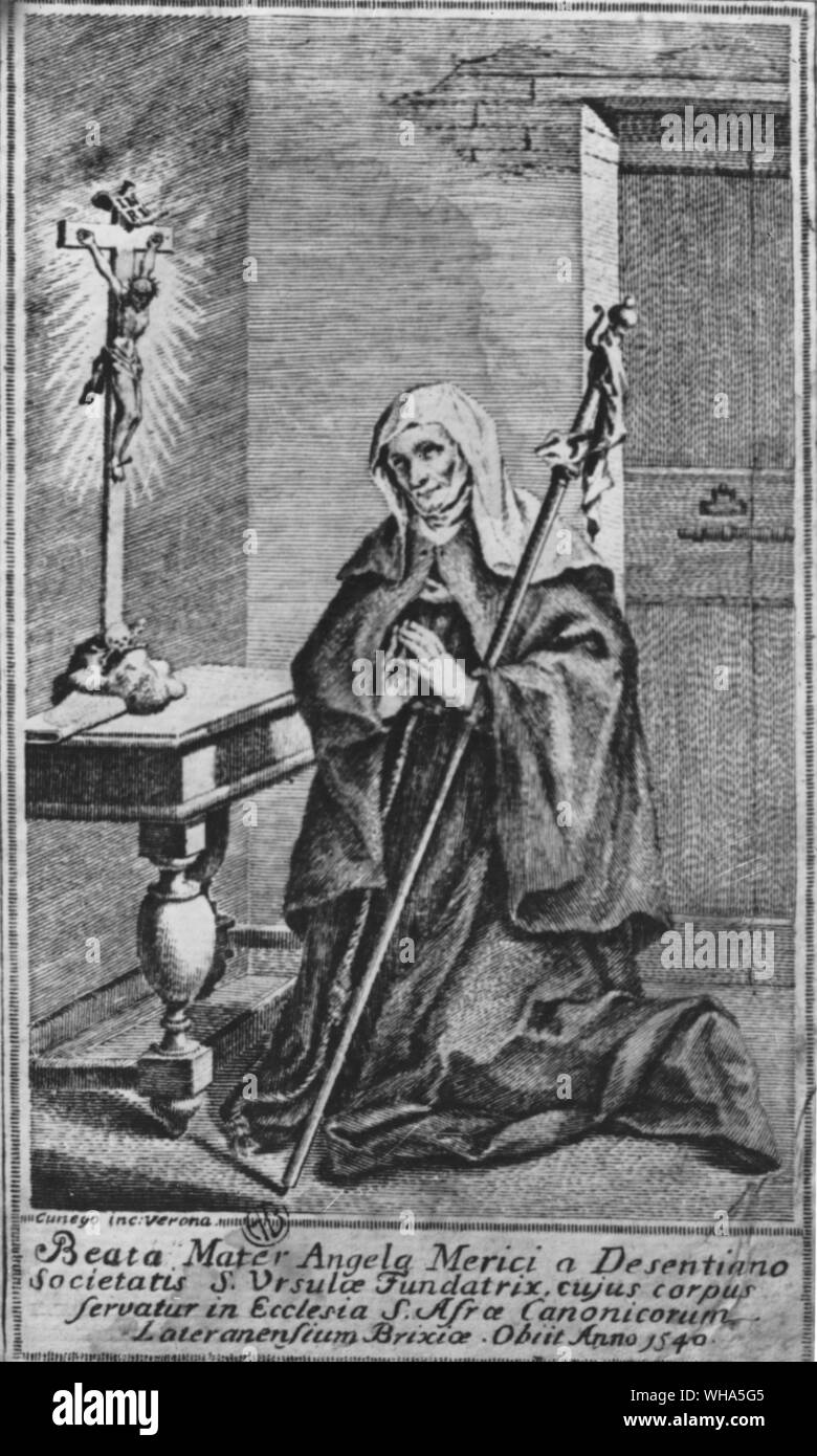 Sainte Angela Merici. 1474-1540 Banque D'Images