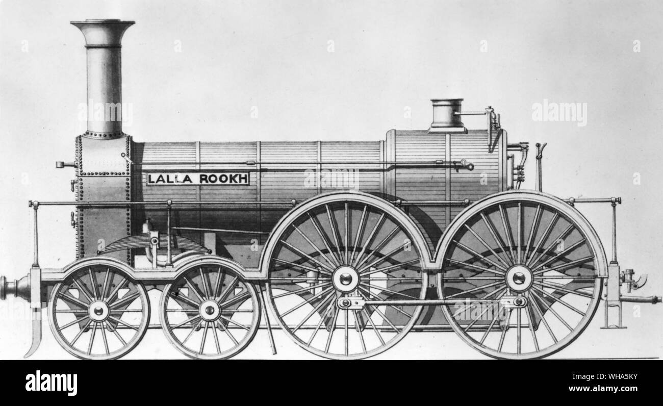 À partir de la Great Western Railway locomotive, Lalla Rookh graphique. 1855 Banque D'Images