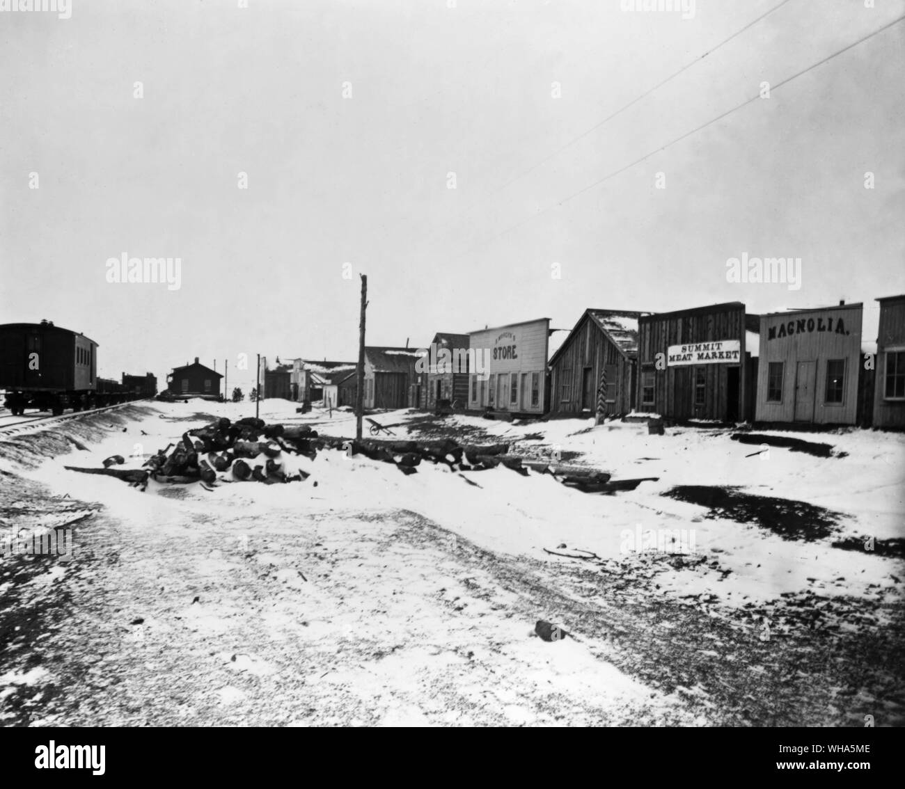 À 8 242 pieds, Sherman était au sommet des Black Hills et le point le plus élevé de l'Union Pacific Railroad. Le nom de William Sherman le plus grand général de l'Armée de l'Union il perché 33 milles à l'ouest de Cheyenne. A J Russell photo. c 1868-9 Banque D'Images