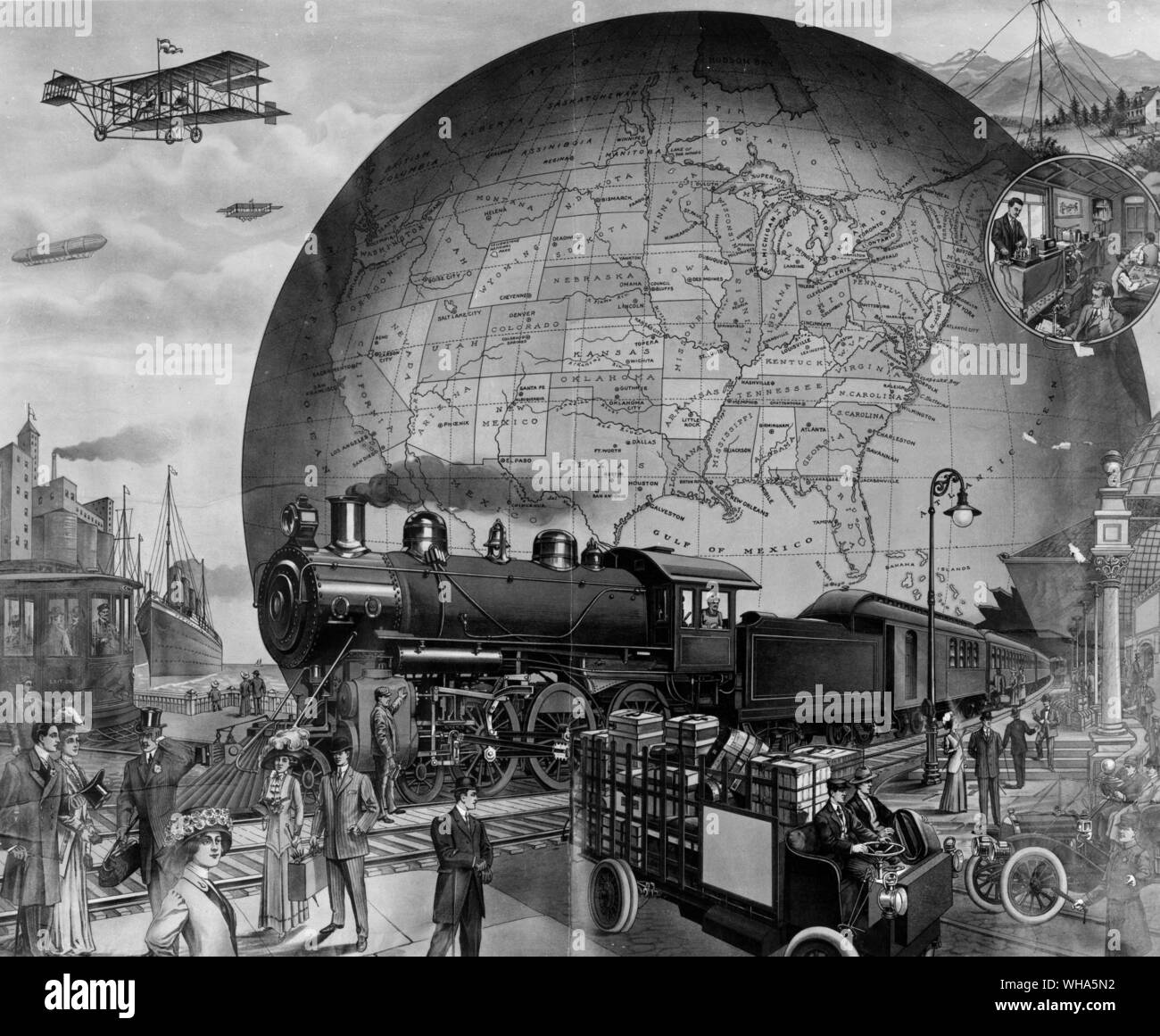Transport du 20e siècle. 1910 Banque D'Images
