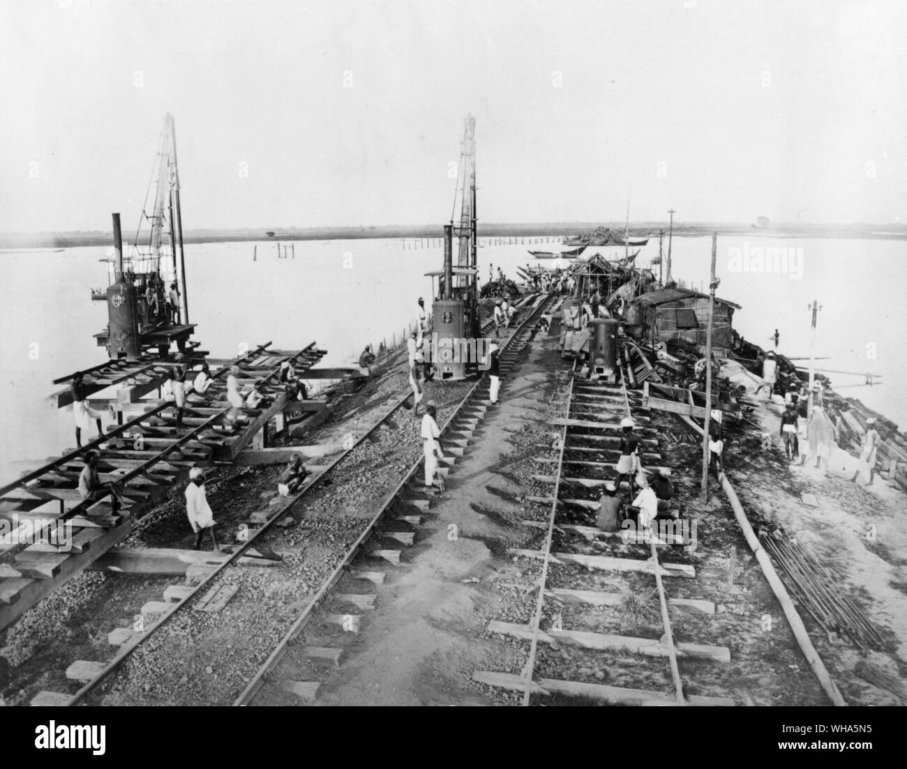 Bâtiment de l'Est du chemin de fer du Bengale 1869-1872 Banque D'Images