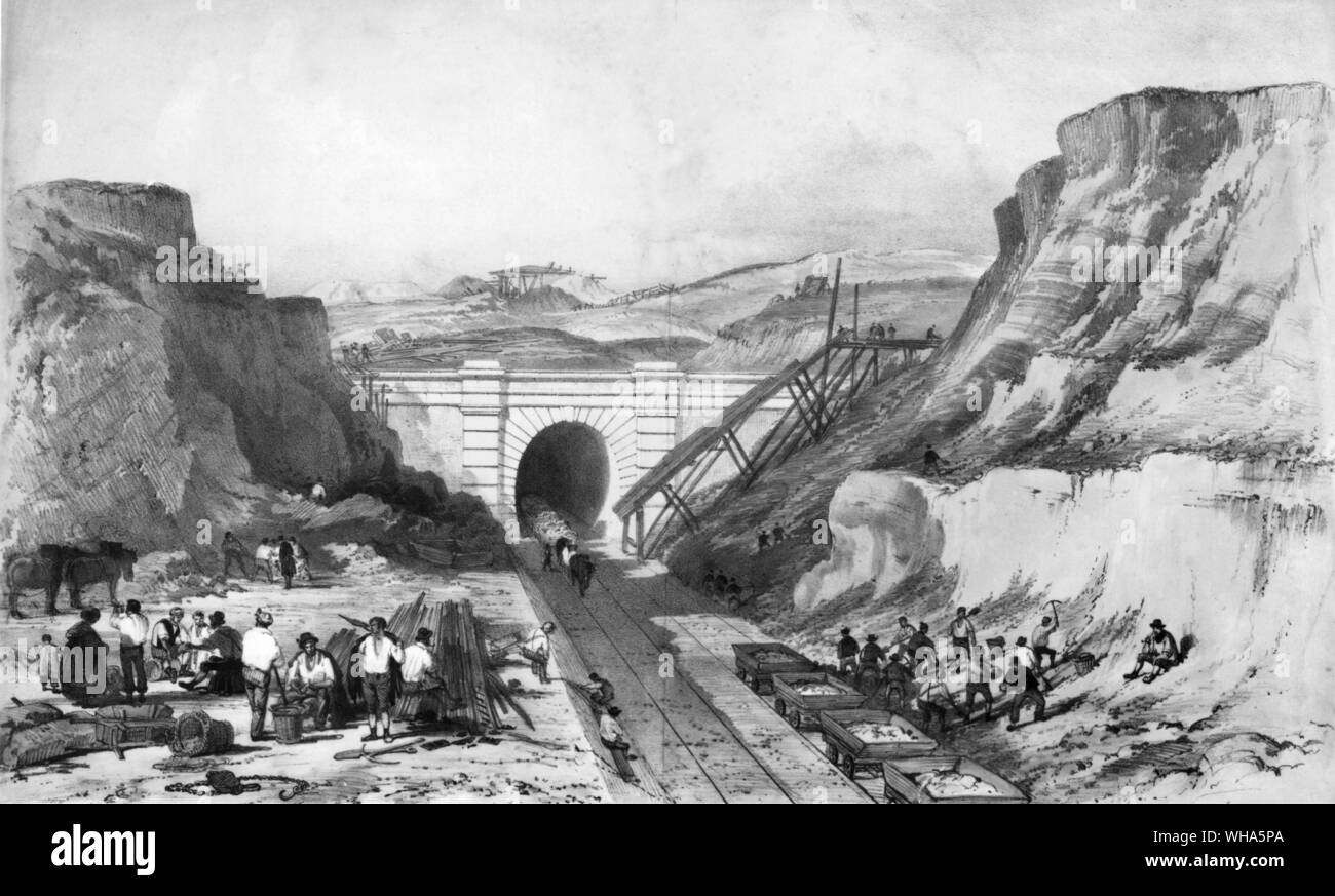 Londres à Birmingham Railway tunnel en construction de l'Église du Nord Banque D'Images