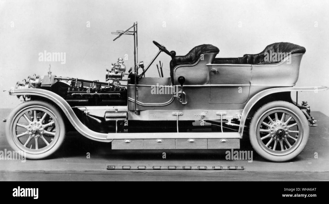 Modèle d'une Rolls - Royce Motor Car 1907. Silver Ghost Banque D'Images