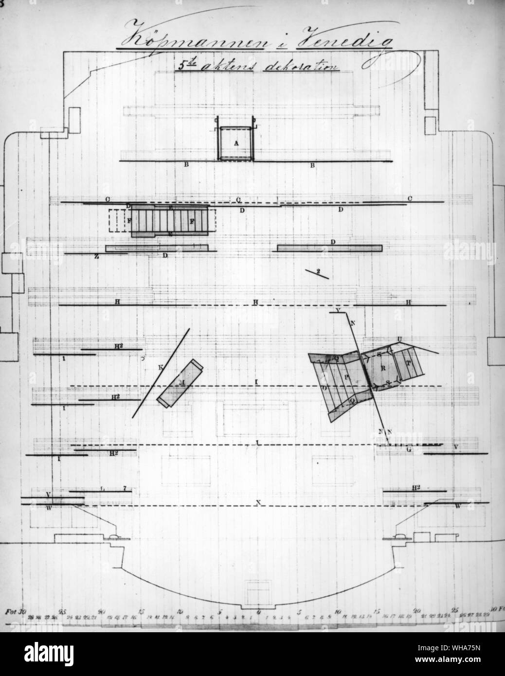 Plan Masse de Stockholm pour Marchand de Venise 1881 Banque D'Images