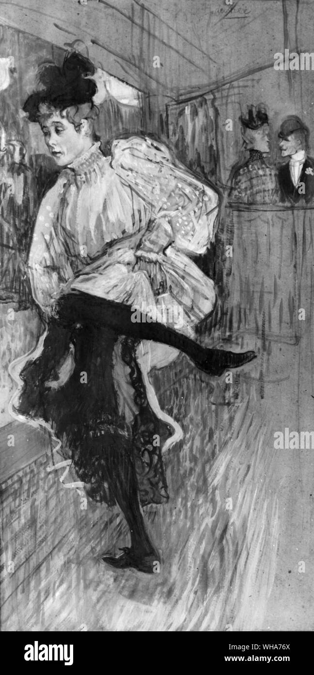1892 Toulouse Lautrec. Jane Avril dansant. Paris Banque D'Images