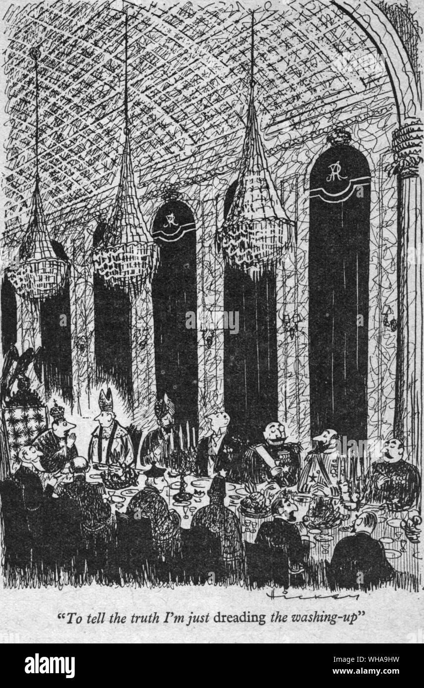 Pour dire la vérité je suis juste redouter la vaisselle !. Lilliput Avril 1948 Banque D'Images