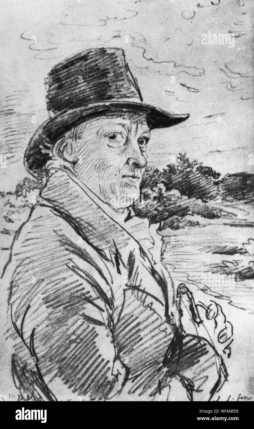 William Blake à Hampstead C 1825. Dessin de John Linnell 1792-1882 Banque D'Images