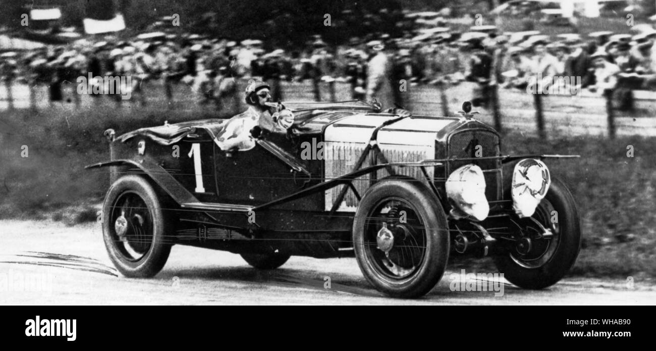24 Heures de Spa 1927. L'Excelsior gagnante tirée par Sénéchal et Caerels Banque D'Images