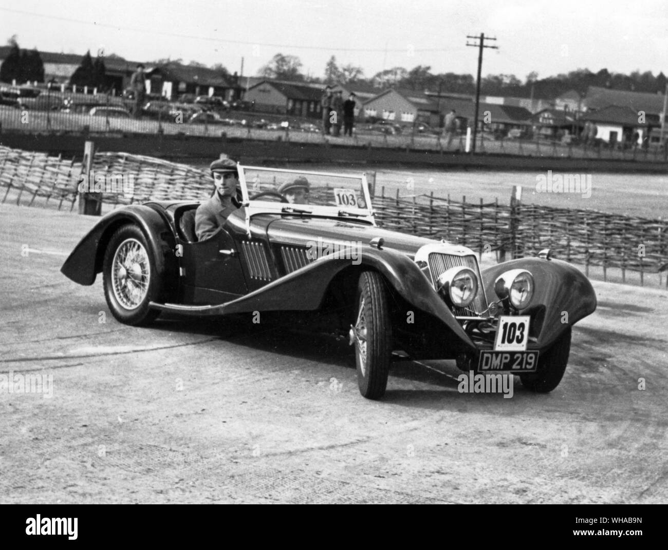 Squire 1934 Prototype de prendre part à des tests de conduite à Croydon en 1939. Cette voiture fait maintenant partie de Harrah's Collection Automobile à Reno, Nevada Banque D'Images