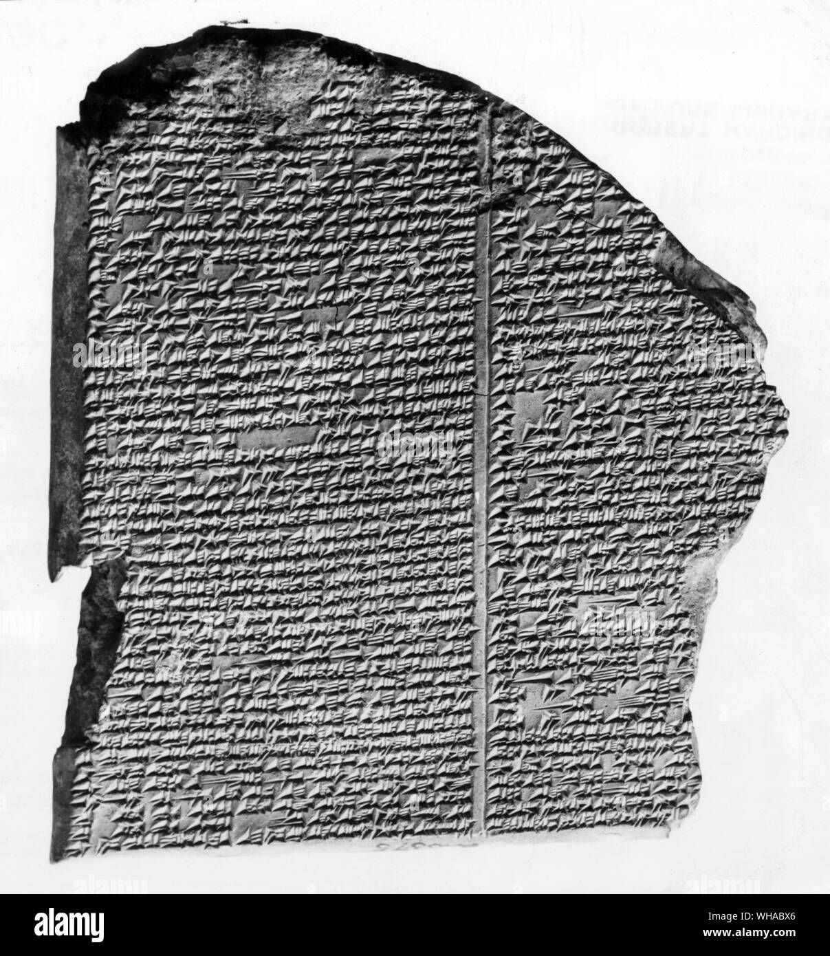 Inscription babylonien du déluge Banque D'Images