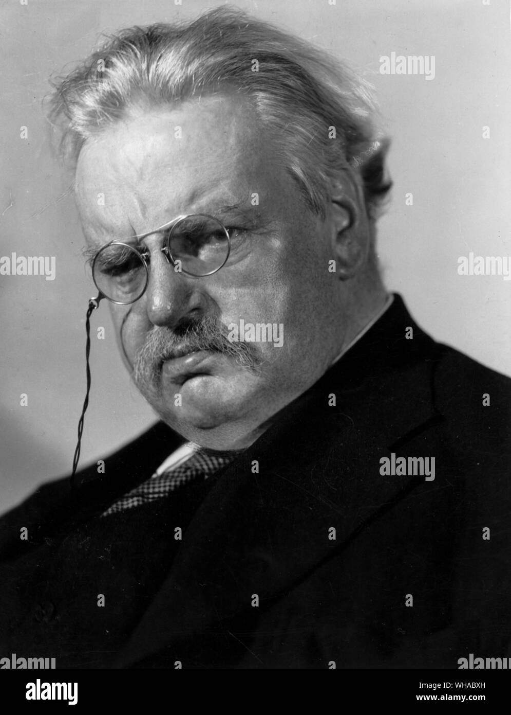 G K Chesterton. L'écrivain catholique avec une grande influence non seulement sur l'Angleterre byt dans le monde Banque D'Images