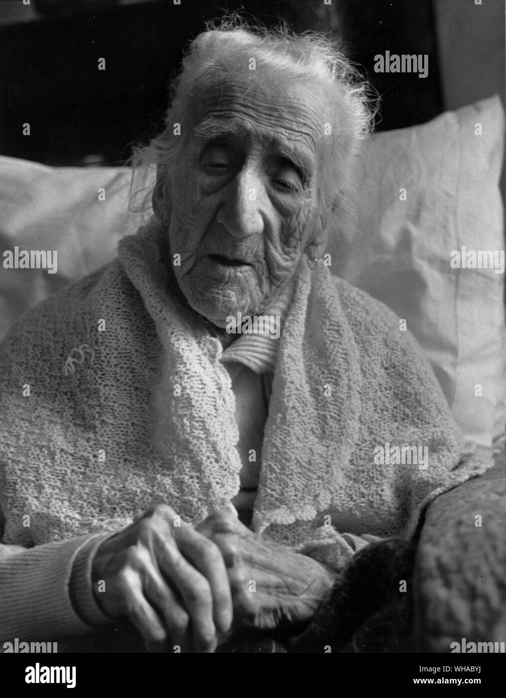 Cent dix ans Mlle Hannah Smith qui est mort en 1965 Banque D'Images