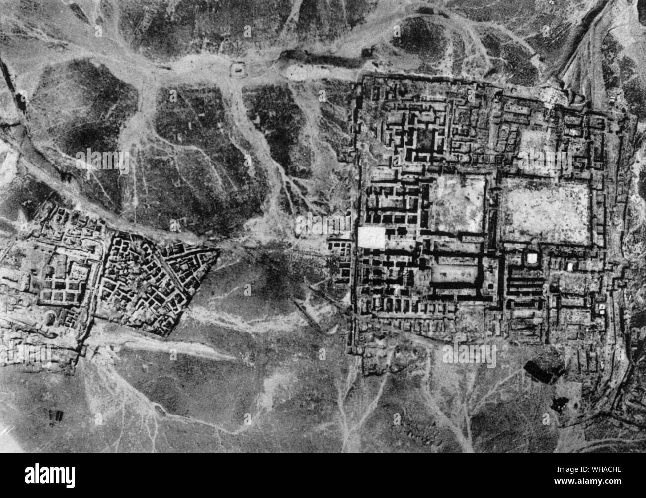 Ruines du palais de Mari Syma. La frontière de l'Irak Banque D'Images