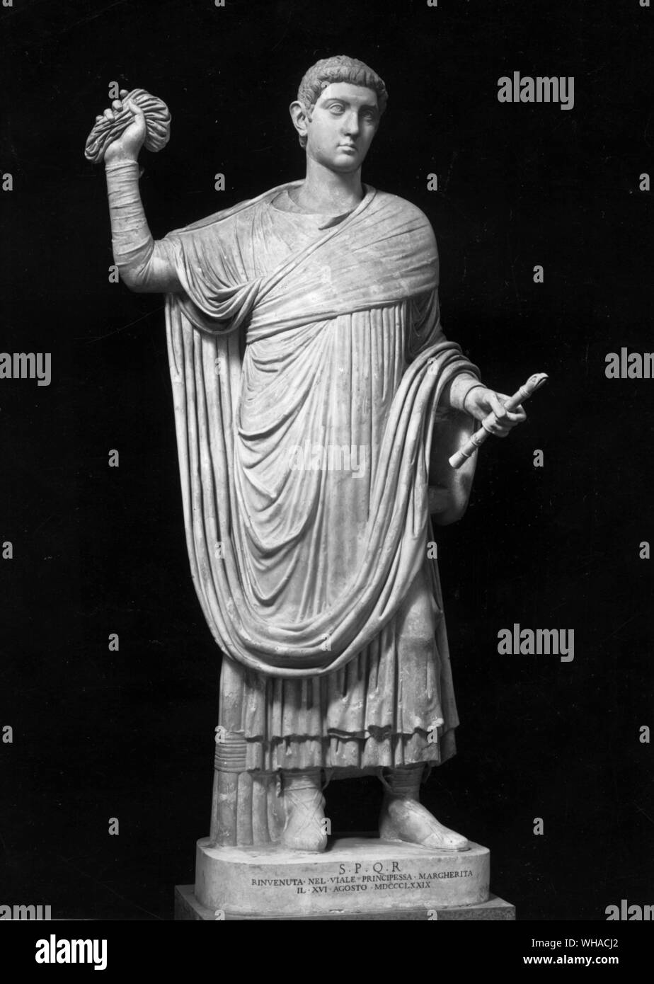 Les Romains la sculpture. 4ème siècle. Statue consulaires Banque D'Images