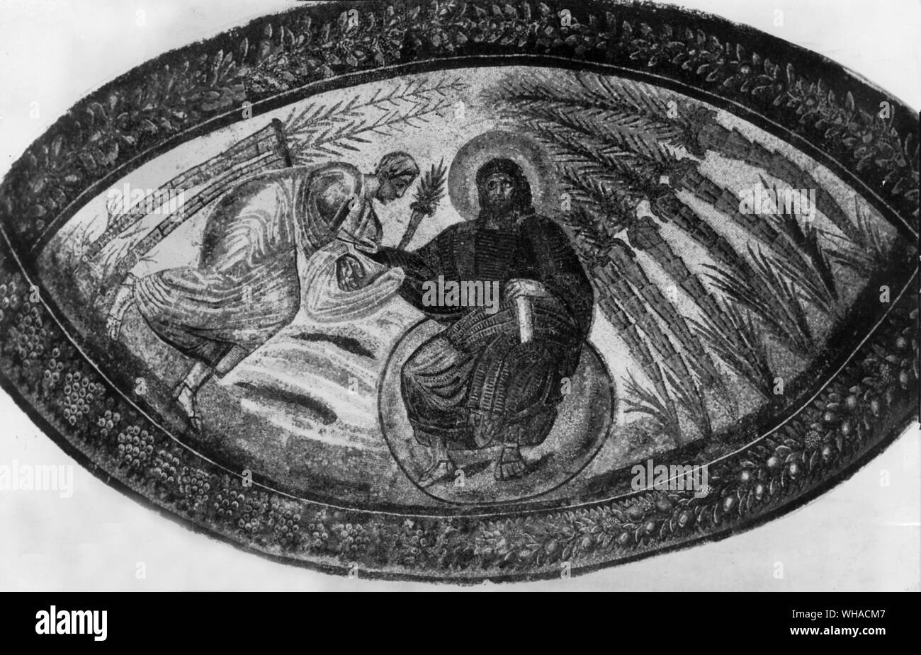 Le Christ donnant les clefs à Saint Pierre. 4ème siècle ap. Banque D'Images