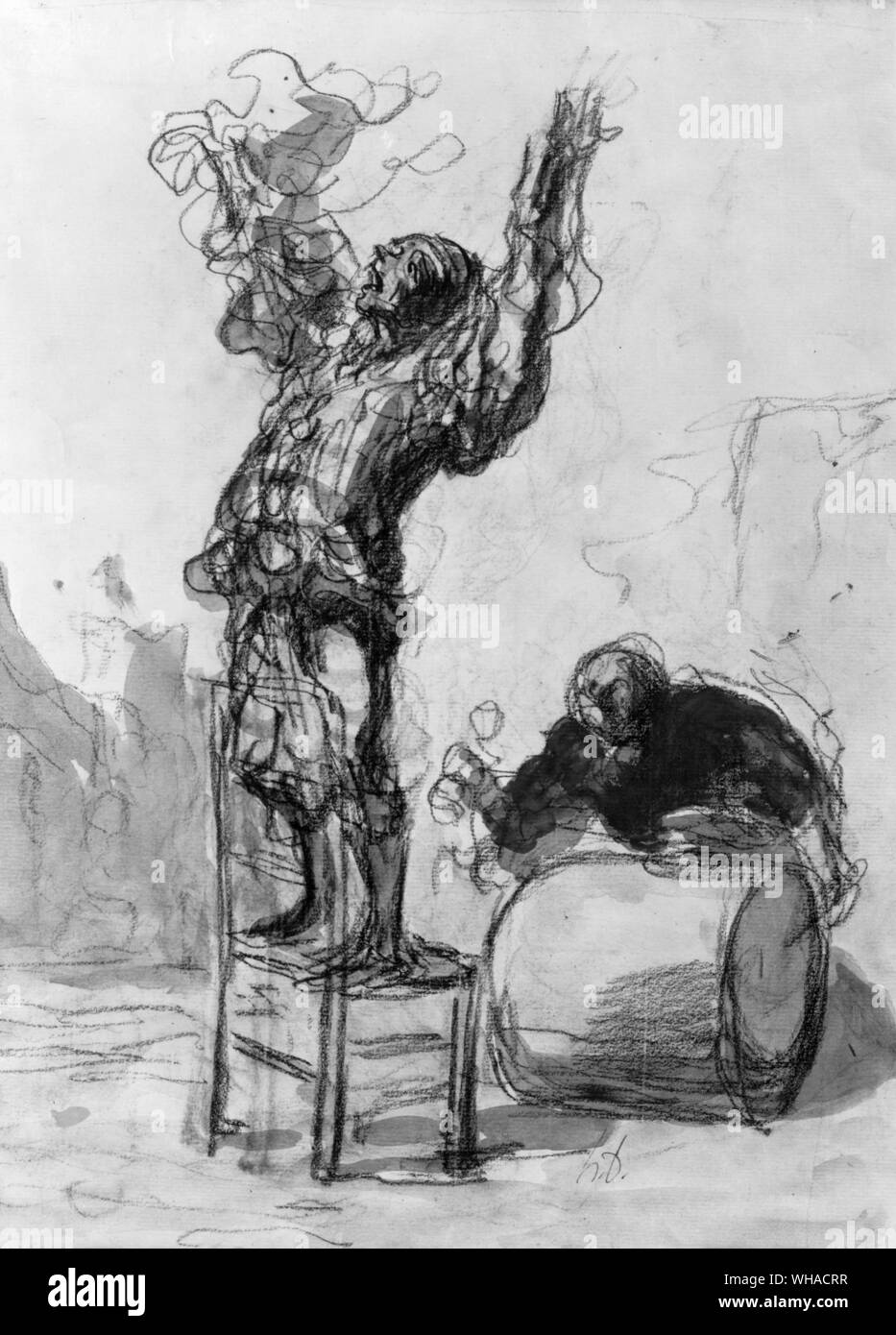 Honoré Daumier 1808-1879. Un clown c 1868 Banque D'Images