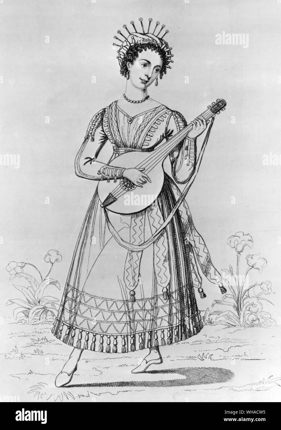 Lucia Elizabetta Vestris Opera singer dans sérail. MADAME VESTRIS Banque D'Images