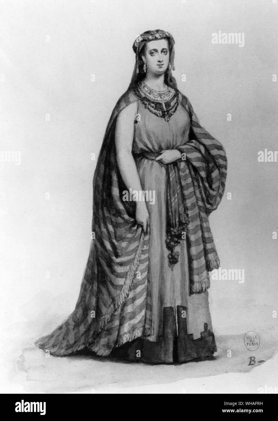 L'Impératrice Eugénie habillés en costume de gypsy ou Bohemienne, pour une robe de bal donné par la Duchesse de Bassano Banque D'Images