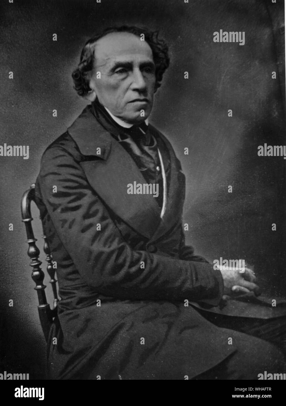 Le compositeur Meyerbeer photographié dans les années 1860 par Nadar l'un des grands photographes du Second Empire Banque D'Images