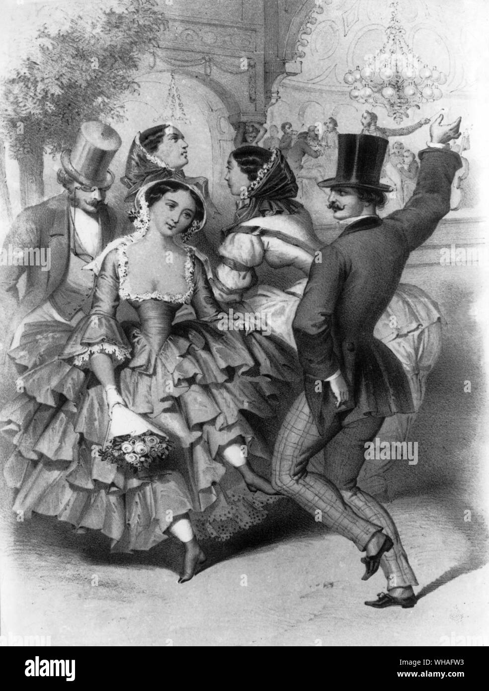 La Closerie des Lilas, une salle de danse à Paris Second Empire Banque D'Images