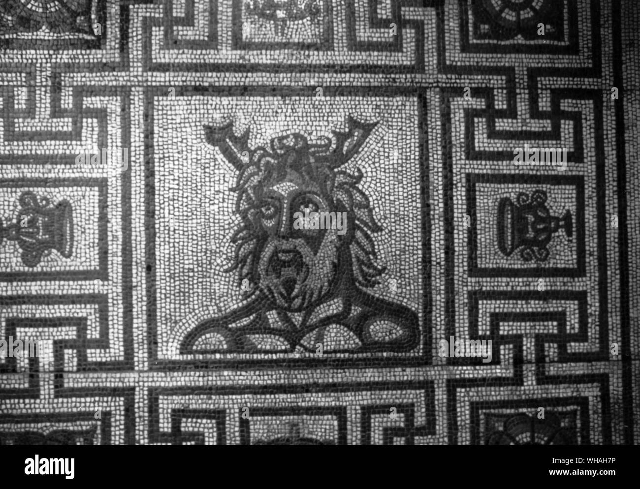 Mosaïques romaines, Verulamium. St Albans, Hertfordshire Banque D'Images