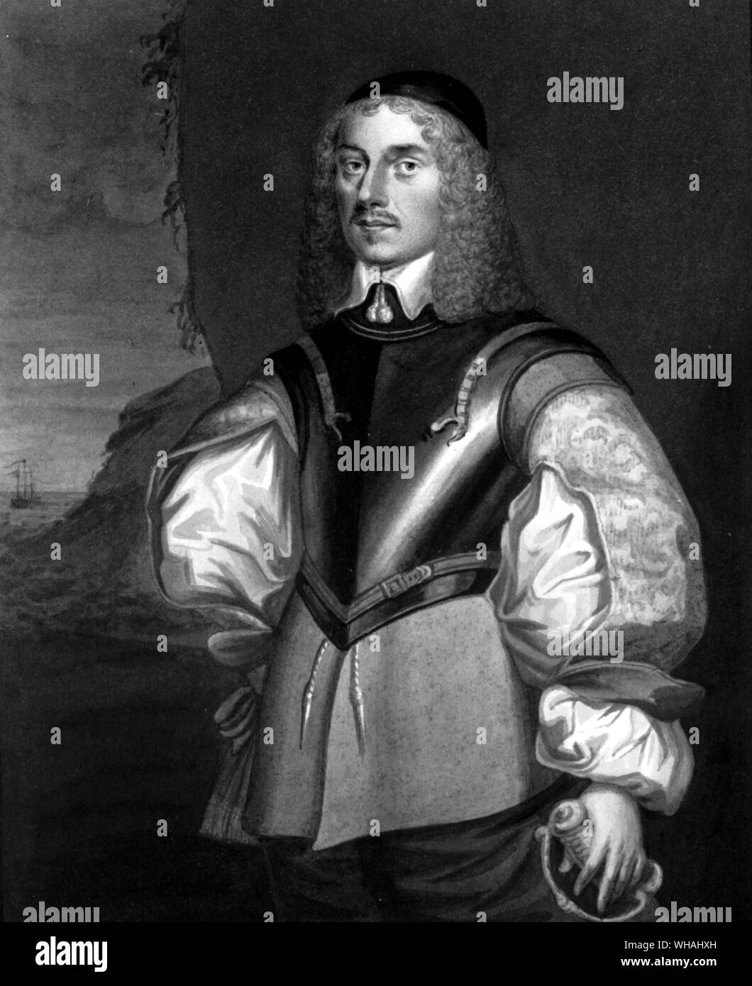 L'amiral Sir William Batten. À partir d'une photo d'origine à Hengrave Banque D'Images