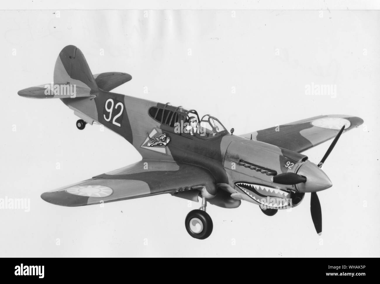 Un kit plastique Revell maquette d'un Curtis P-40E Banque D'Images