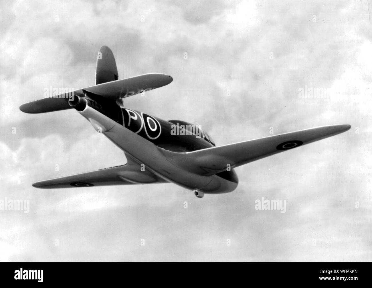 Un musée modèle du Gloster E28/29 le premier avion à propulsion à réaction britannique qui effectue son premier vol le 15 mai 1941 Banque D'Images