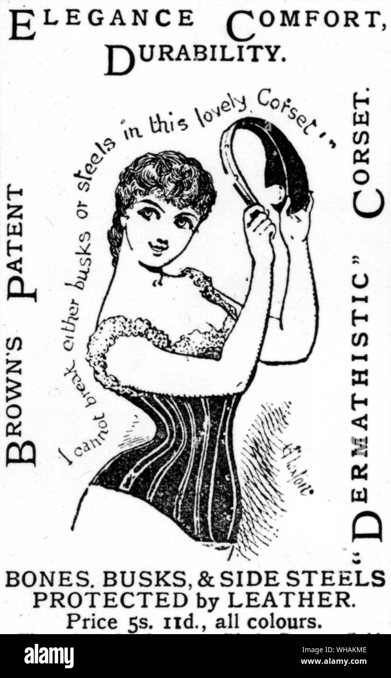 Le 30 janvier 1886 Graphique. Corset Banque D'Images