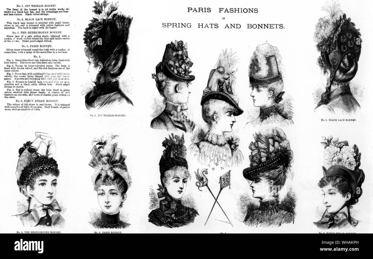 Paris Modes. Chapeaux et bonnets de printemps Banque D'Images