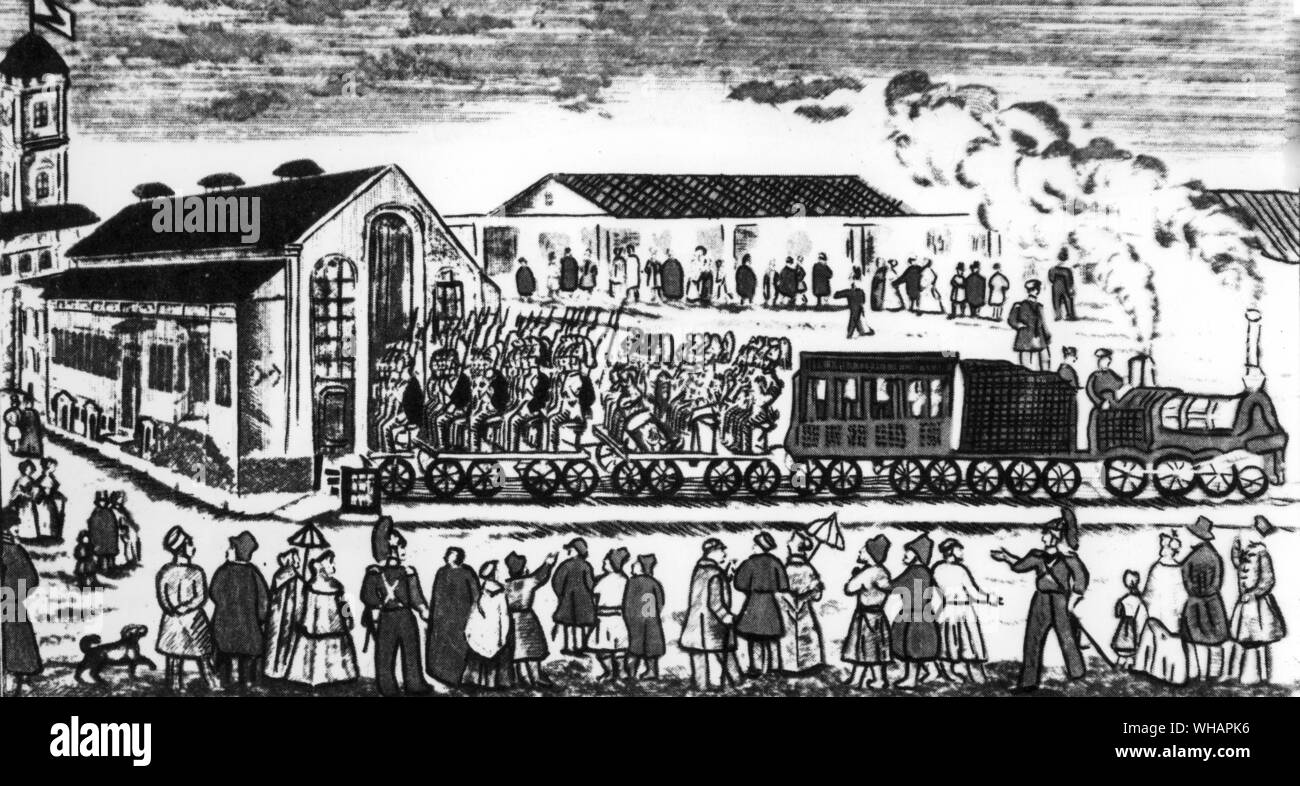 Nicolas I Ouverture de fer entre Moscou et Leningrad. 1796-1855 Banque D'Images