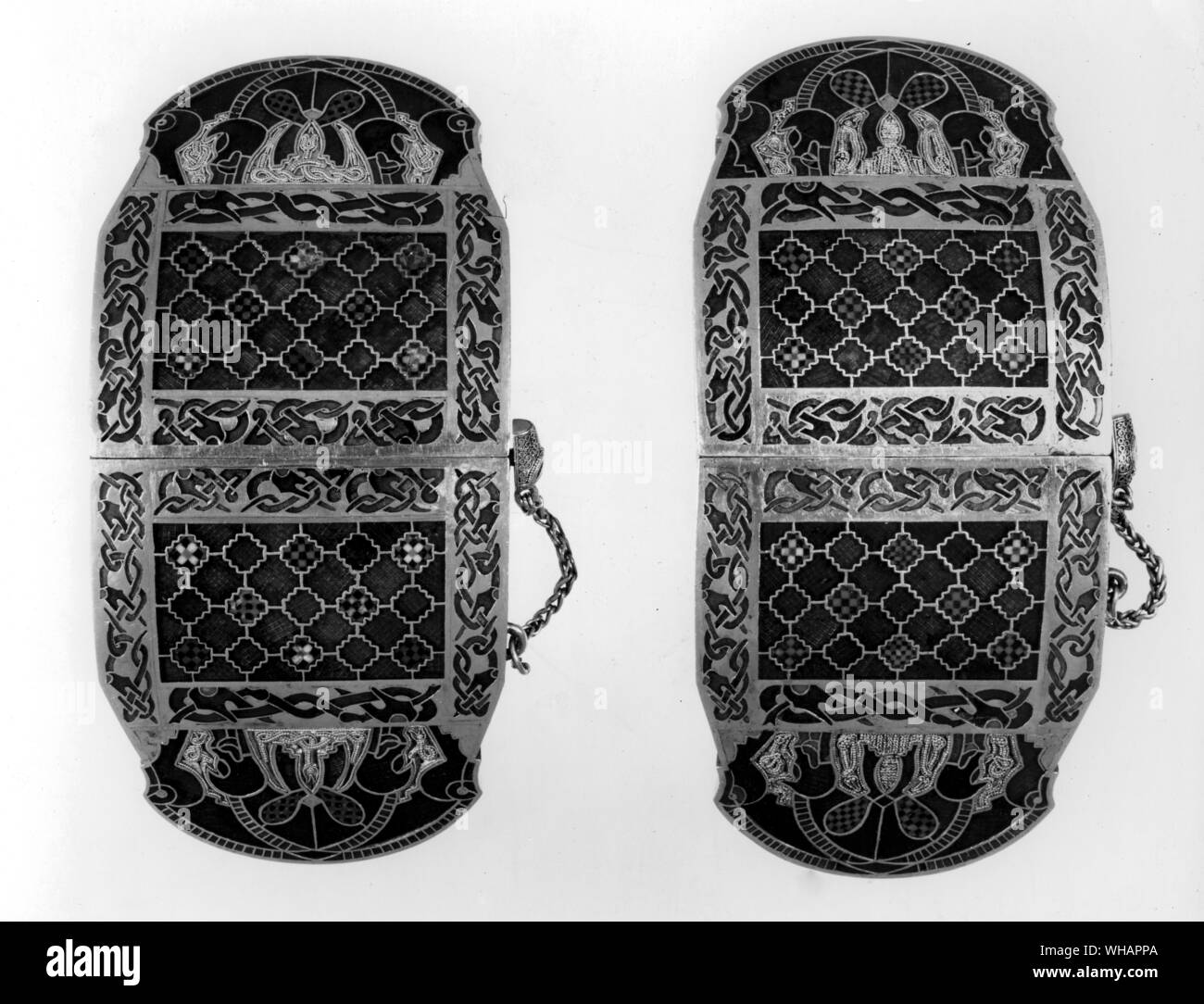 Boucles dorées de la Collection Sutton Hoo Banque D'Images