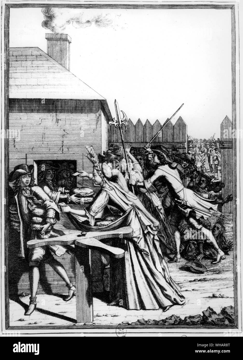 La distribution des rois pain au Louvre 1709 Banque D'Images