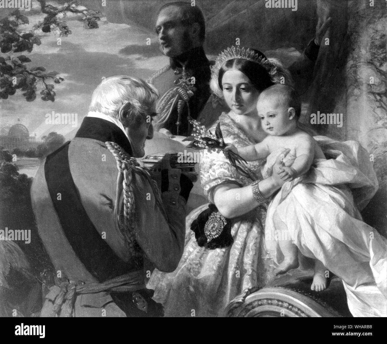 Franz Winterhalter. Le premier mai 1851. Franz Xavier Winterhalter (1805-1873) a été l'un des peintres favoris de la reine Victoria. Il peint également des portraits officiels des tribunaux pour Louis-Philippe, Napoléon III et l'Impératrice Eugénie Banque D'Images