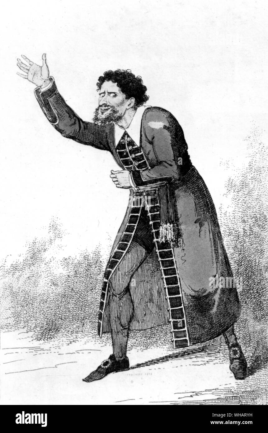 M. Kean comme Barabas 1818. Cruickshank Banque D'Images