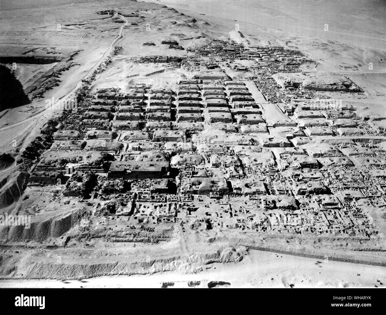 Cimetière de l'ouest de Gizeh à partir du haut de la Grande Pyramide Banque D'Images