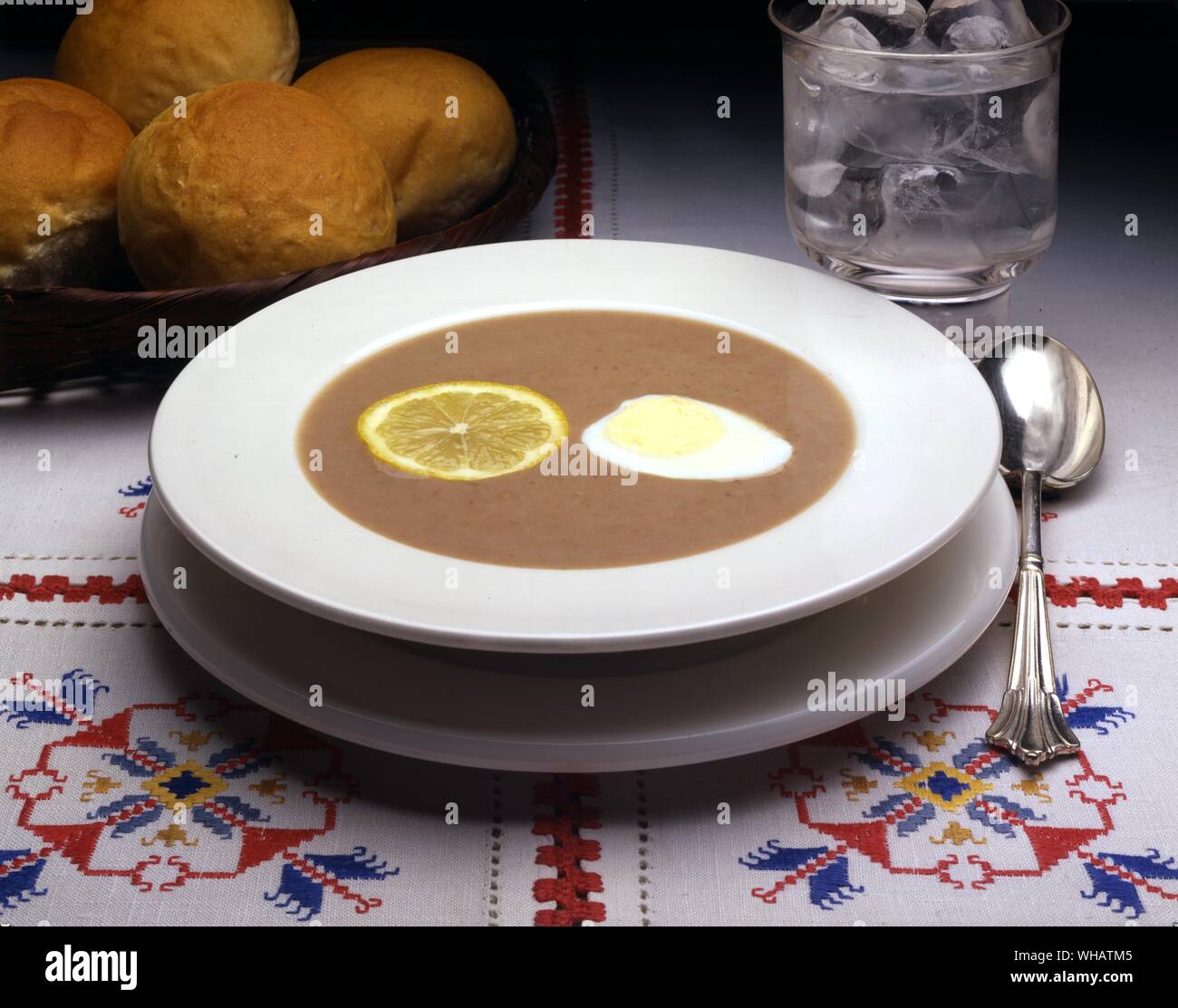 Cuisine internationale . Black-Bean la soupe.. USA. Banque D'Images