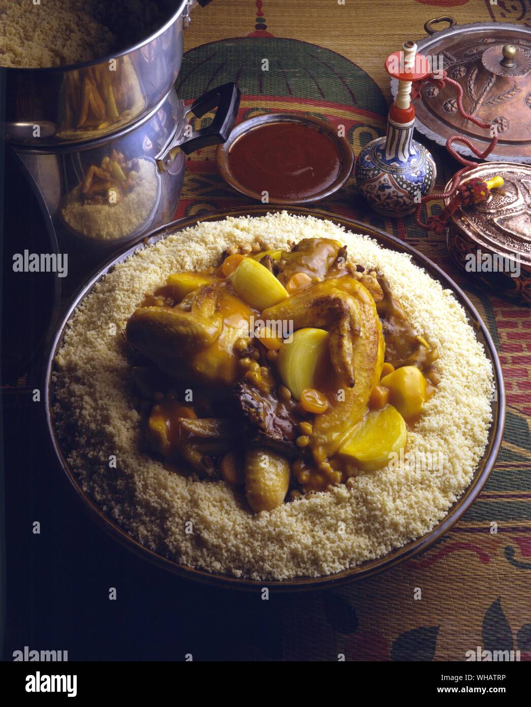 Cuisine internationale . Le couscous.. L'Afrique du Nord. Banque D'Images
