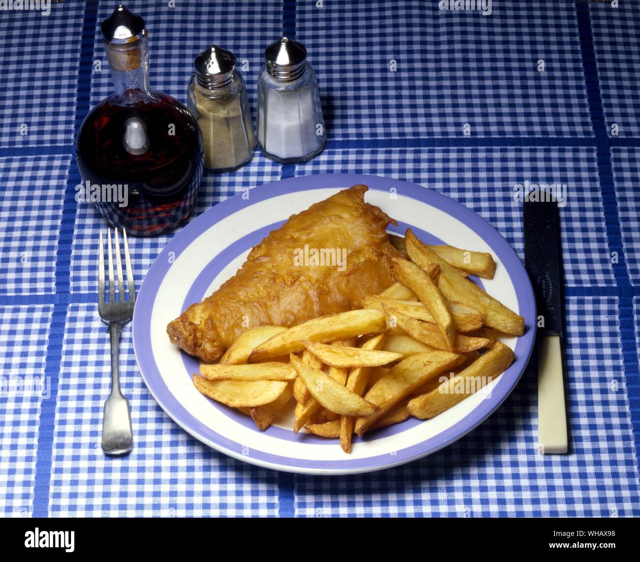 Le poisson frit dans de la pâte. Fish and Chips Banque D'Images