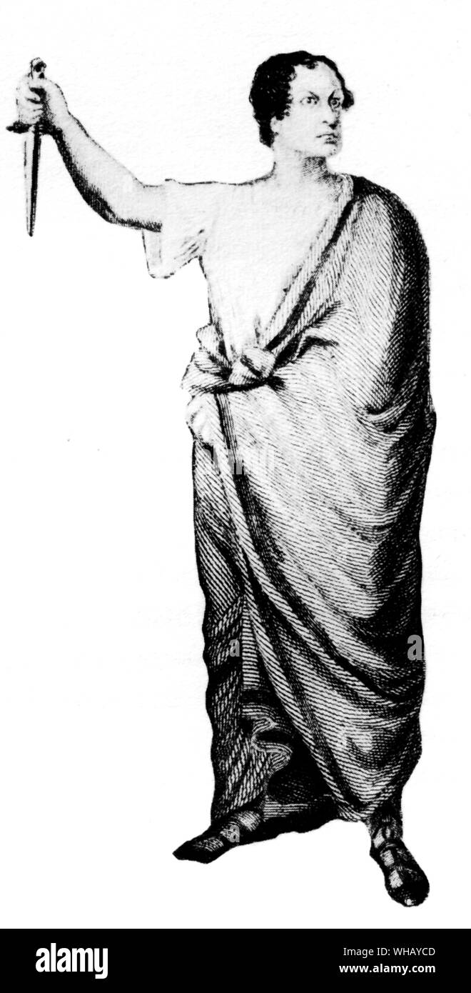 William Charles Macready comme Brutus dans Jules César Banque D'Images