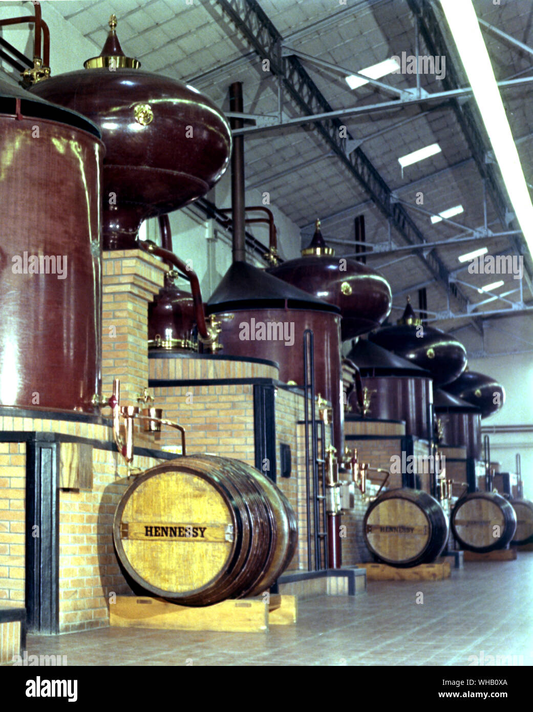 Cognac Hennessy : la distillation . Banque D'Images