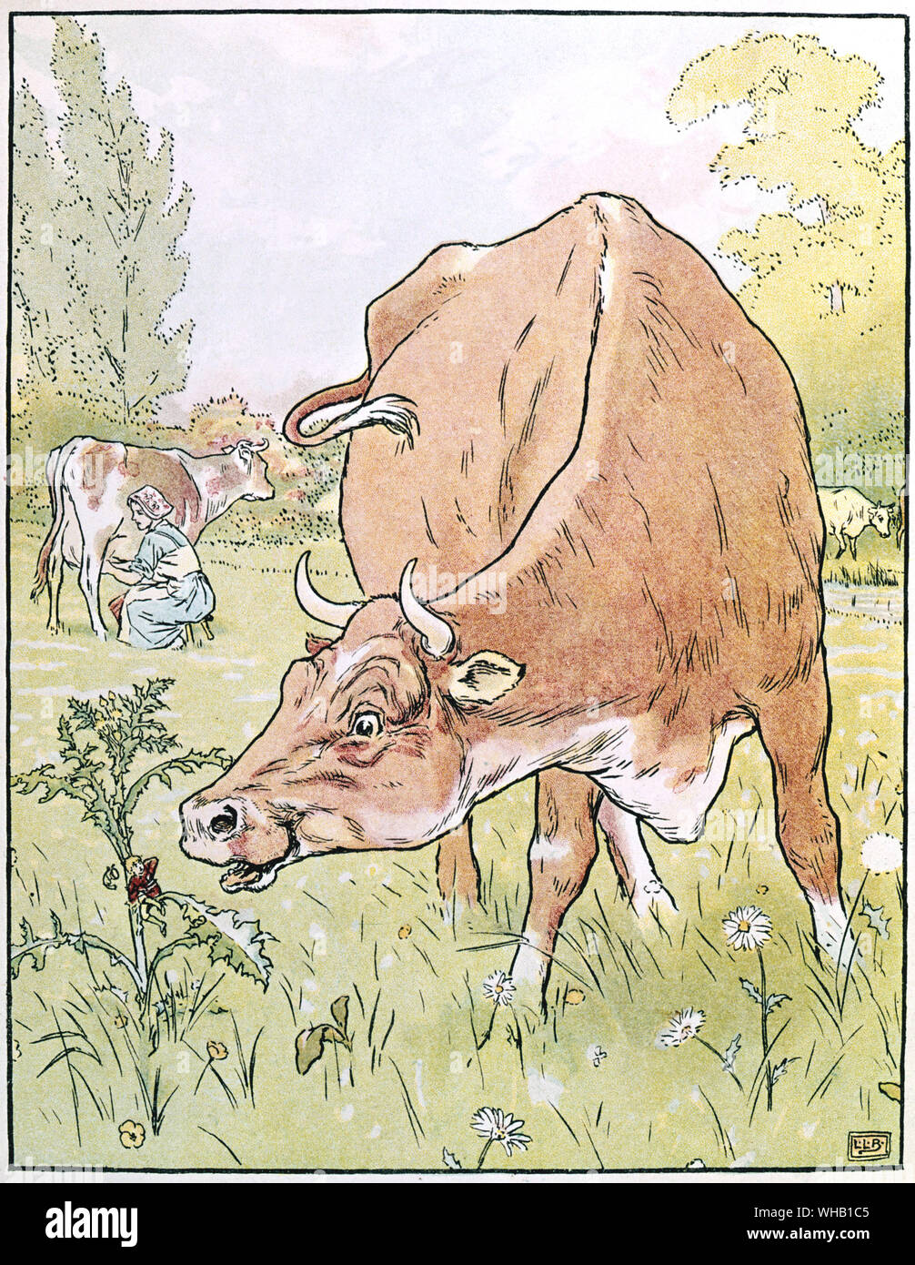 Classic Fairy Tales - de Tom Pouce, avec des dessins de L. L. Brooke, 1904. Banque D'Images