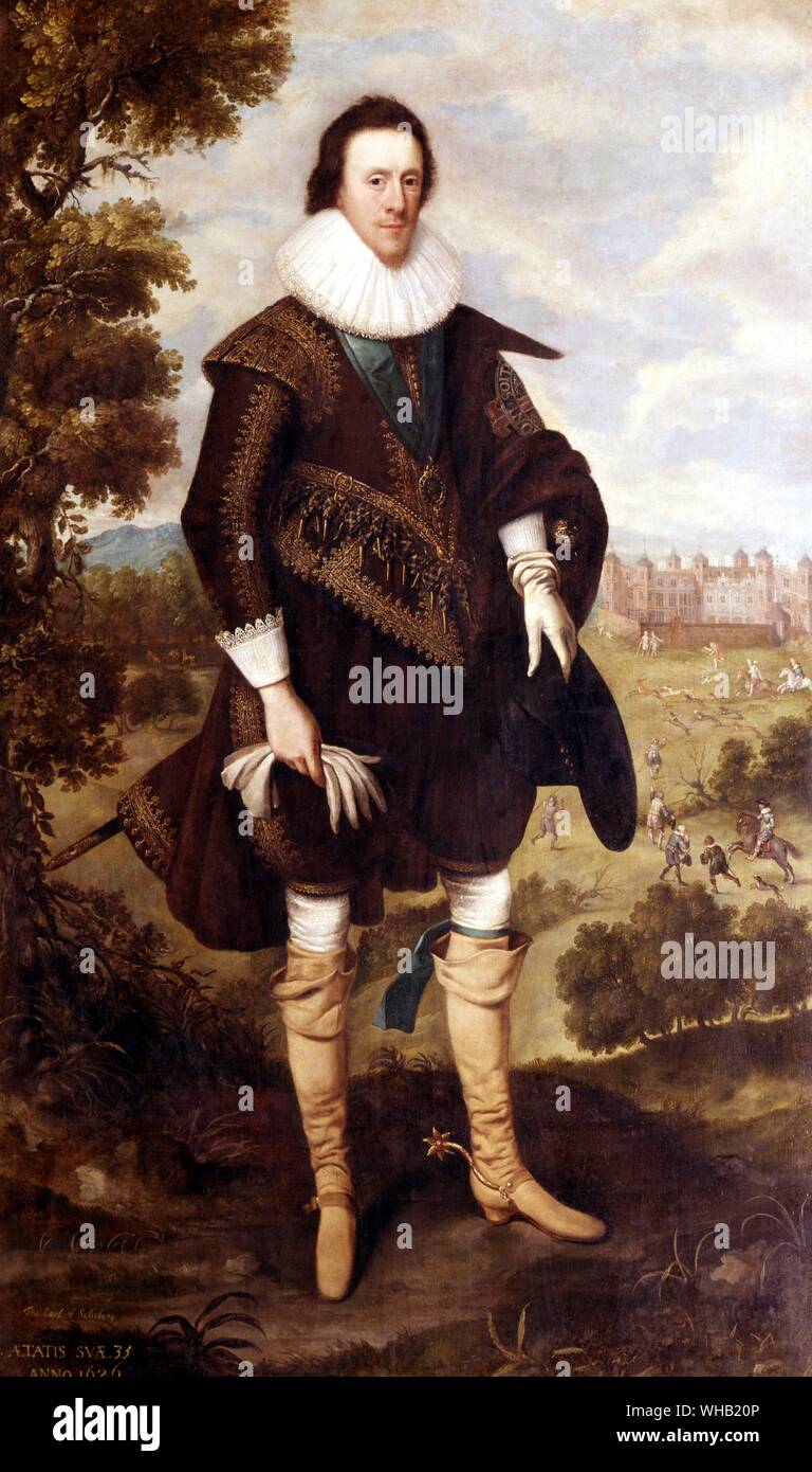 William Cecil, 2e comte de Salisbury par George Geldorp, 1626.. Banque D'Images