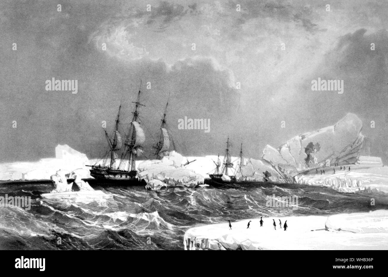 Voyage vers le pôle Sud, 1837-1840 Banque D'Images